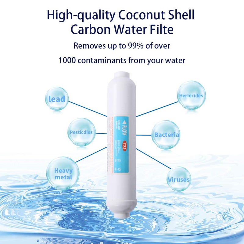 HUI NING T33 Inline Post Coconut Activated Carbon Water Filter