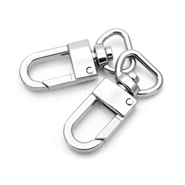 CRAFTMEMORE 4pcs Swivel Snap Hook Push Gate Lobster Clasps Quality Clips Bag Charm for Replacement Craft Lanyard Purse Making SC49 (13 mm, Silver)