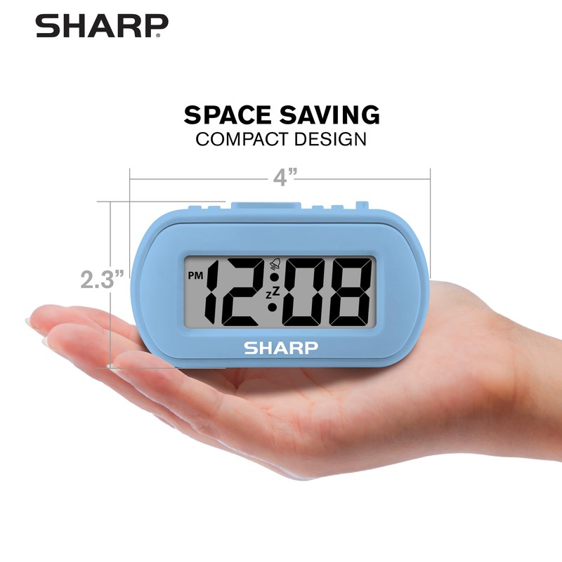 Sharp Digital Alarm Clock – Tactile Case with Soft Rubberized