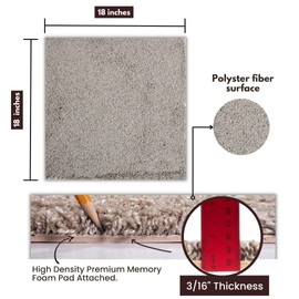 Smart Squares in A Snap 18” x 18” Residential Soft Carpet Tile, Peel and Stick, Easy DIY Installation, Seamless Appearance, Made in USA (956 Bayside, 10 Tiles - 22.5 Sq Ft)