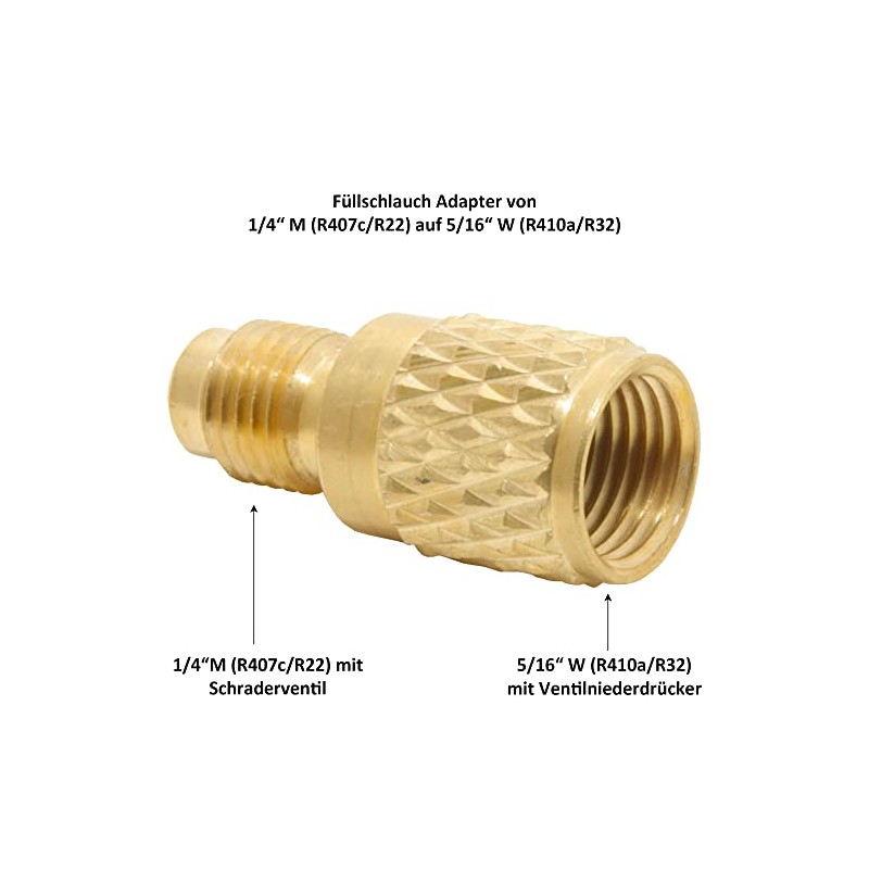 Adapter R410a 5/16 SAE-f 1/4 SAE-m for Air Conditioning /