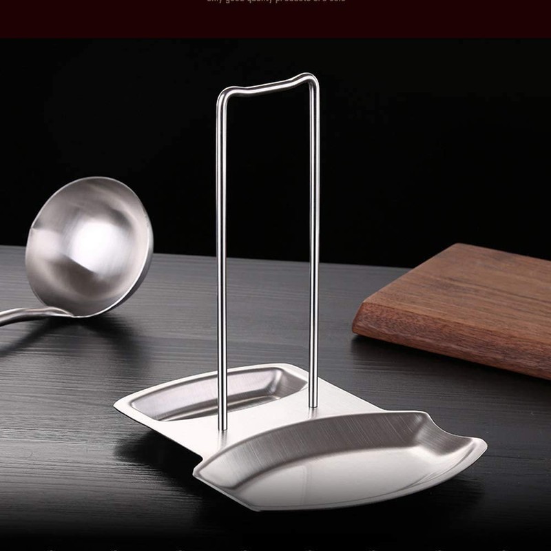 Lid and Spoon Rest Shelf,304 Stainless Steel Pan Pot Cover