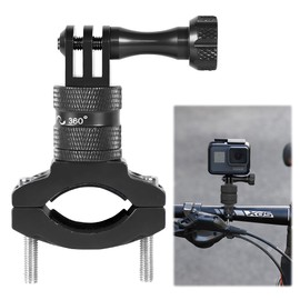 KRGNPLE Gopro 5mm Conversion Adapter Included, Bicycle Gimbal Mount, Height Adjustment, Angle Adjustment, Clamp Mount for Gopro, Super Clamp, Use 1/4" Compatible Bolt, 360 Degree Rotation (Package