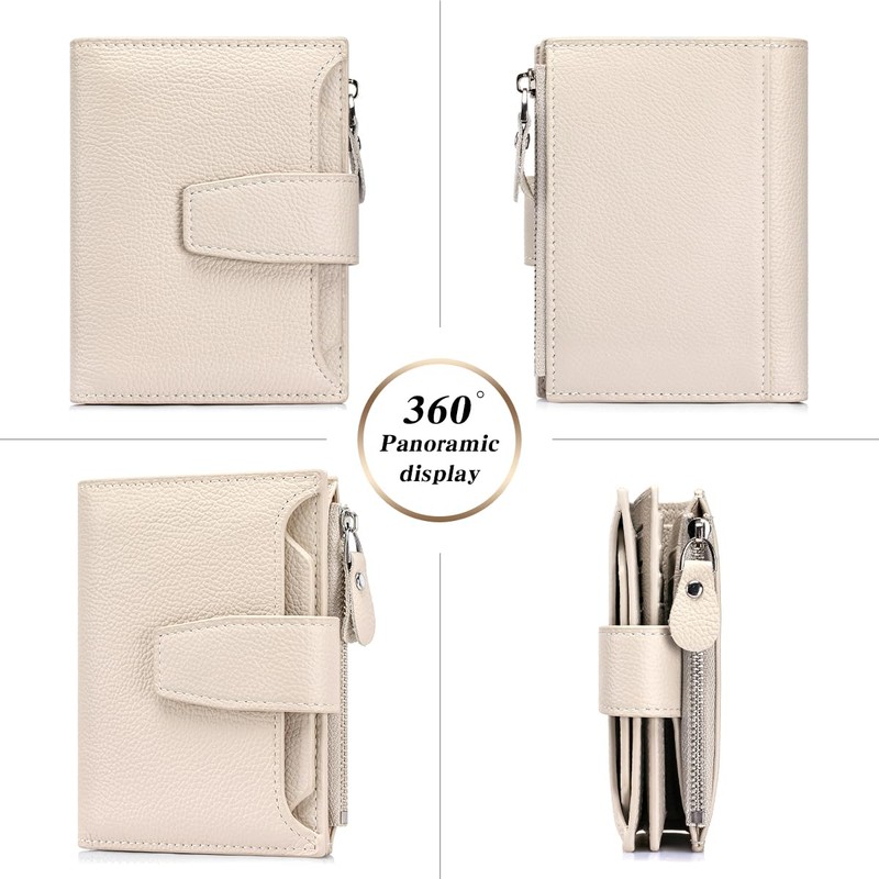 FREYAMIRA Rfid Blocking Wallet for Women Bifold Leather Wallet Compact