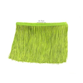 Beautiful 5 Yards of 12" Long Chainette Fringe Tassel Thread Yarn Trim Fringe Sewing, Dance Costumes, Drapery, Lamp Shades-Lime Green