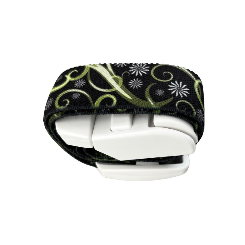 ROLSELEY Medical Nurse Tourniquet with BLACK GREEN FLORAL Pattern with