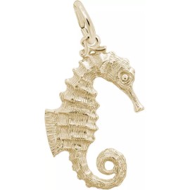 Rembrandt Gold-Plated Sterling Silver Curly Tail Seahorse Charm by Rembrandt