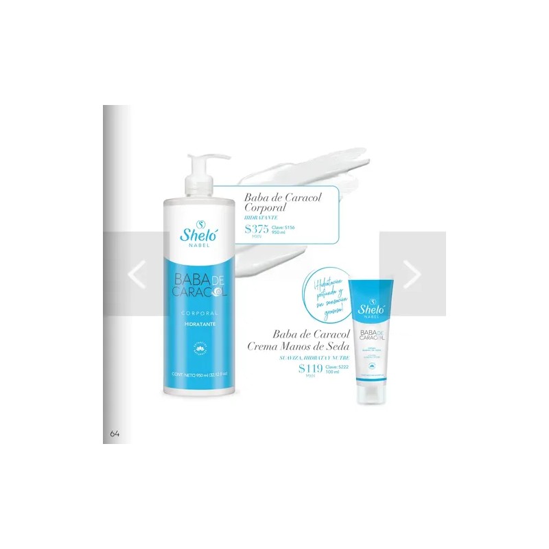 Baba De Caracol , Crema Facial, Manos, Shampoo
