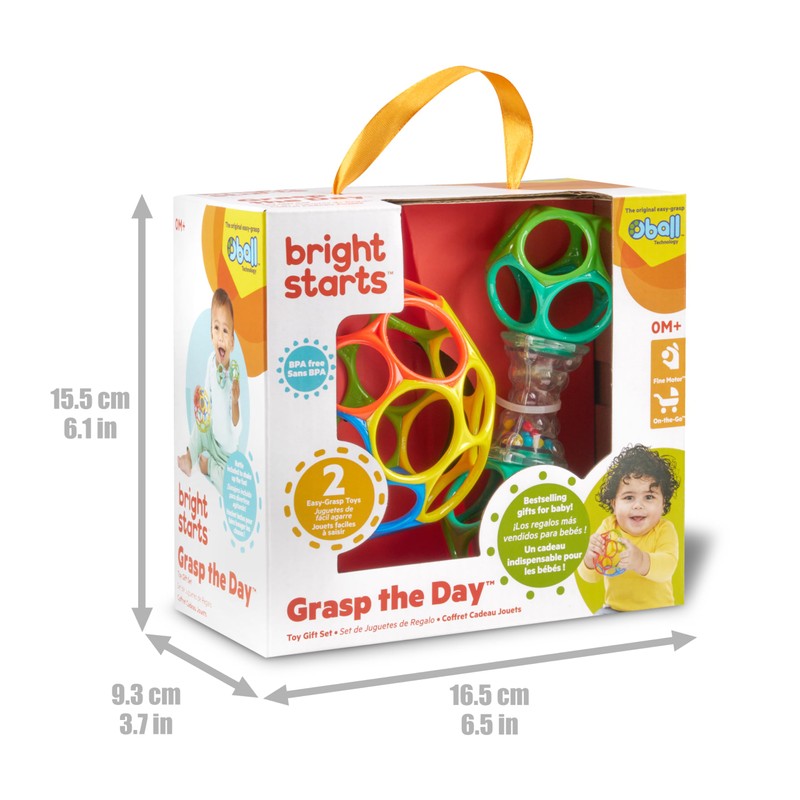 Bright Starts Easy-Grasp Oball Bundle Gift Set - Grasp The