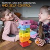 Pidoko Kids Wooden Stacking Building Blocks (49 Pcs) - Colorful