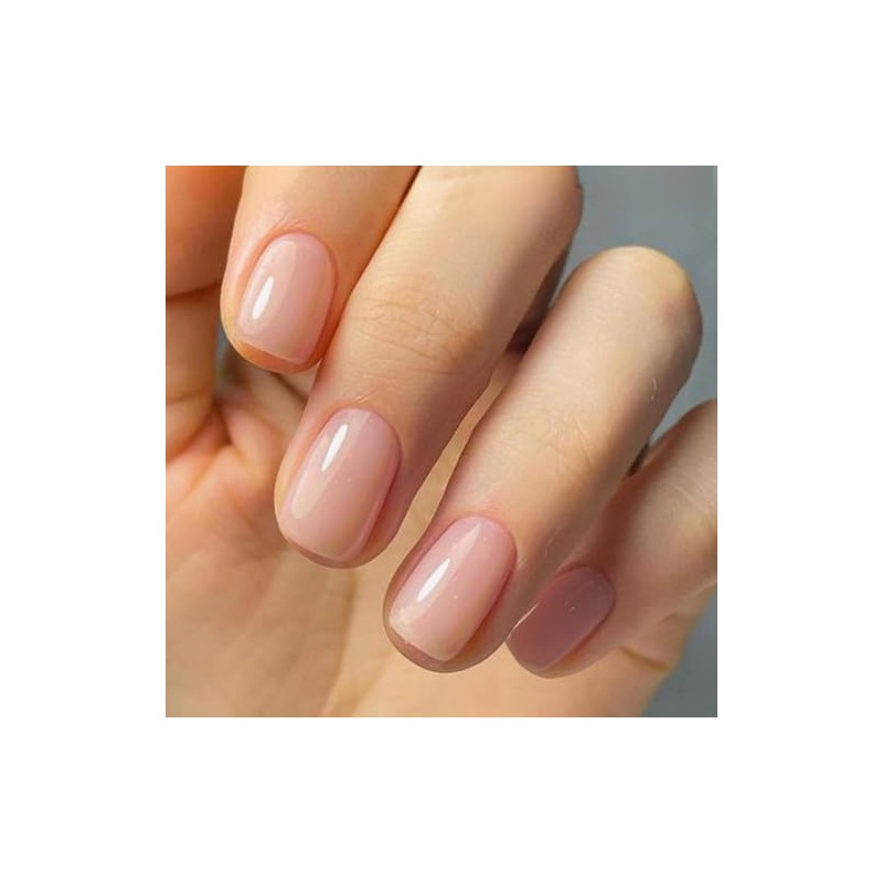 24 Piezas de Uñas Postizas a Presión, Uñas Falsas Cuadradas