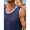 VOGSTART Men Hollow Out Tank Net Tops Summer Vest Solid