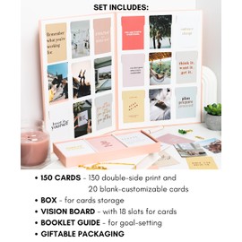 Lamare Lamare Vision Board Kit - 150 Vision Board Pictures, Quotes - Interchangeable Cut Vision Board Book - Create, Visualize, Inspire - Vision Board Supplies, Dream Board, Mood Board, Collage Book