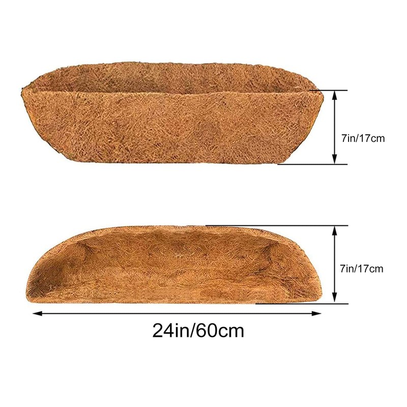 2PCS Trough Coco Replacement Liners,24/30/36/48 Inch Wall-mounted Coco Liner Trough,Coco