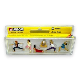 Noch® H0 Set di Statuette Durante Lo Yoga in plastica per modellismo Ferroviario H0 per Fai da Te