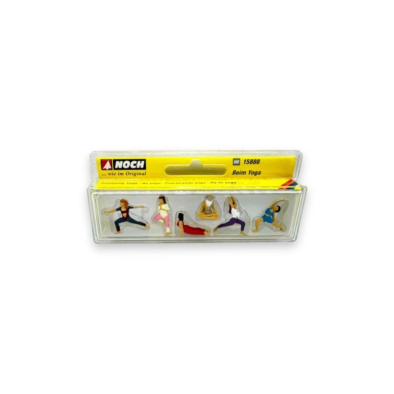 Noch® H0 Set di Statuette Durante Lo Yoga in plastica