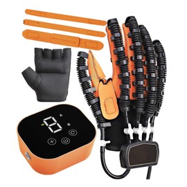 OUOQNUE Both Hands Rehabilitation Robot Gloves, 2024 Electric Hand Function Equipment, Stroke Hemiplegia Fingers Recovery Massage Therapy, Finger Robot Rehab Gloves