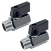 Uenede 2PCS 1/2 Inch NPT Chrome Plated Brass Mini Ball