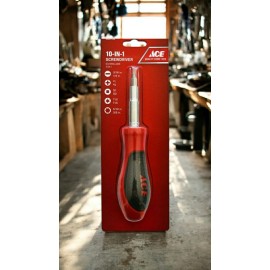 ACE 10-In-1 Multi-Purpose Screwdriver Flat Phillips Square Torx