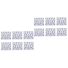 Healvian 12 Sheets Easter Egg Chicken Nail Decals Glitter Powder Nail Art Stickers DIY Easter Stencils Set (ble1058d)