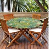 Yesad Mantel impermeable con elástico para mesas redondas de 36"