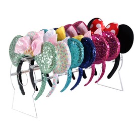Pangkeep Acrylic Headband Organiser, Transparent Hairband Ear Stand for Girls, 14.5 Inch