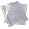 100 X A4 Clear Plastic Punch Punched Pockets FOLDERS Filing