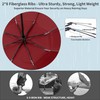 Lehwoik Umbrella Windproof Strong, Double Canopy Folding Umbrella, 8*2 Fiberglass