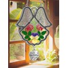KY&BOSAM Angel Suncatcher I Love You Frined Stained Glass Panels