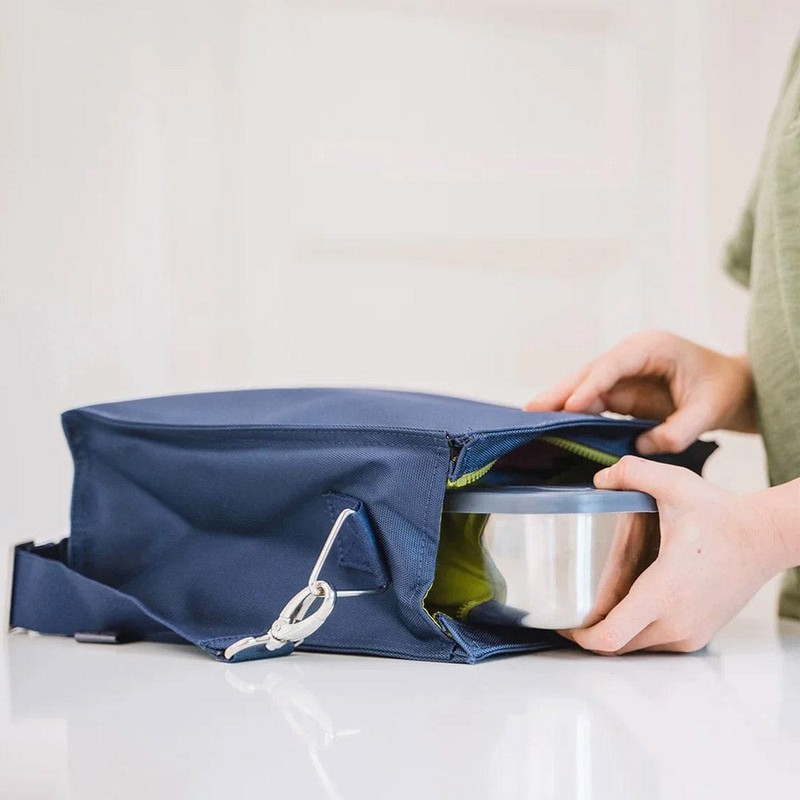 U Konserve Recycled Insulated Lunch Tote, Navy