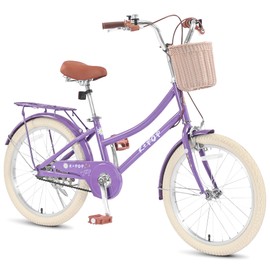 SAHISTCT Girls Bike with Basket, Kids Bicycle for Boys & Girls Ages 7-13 Years Old, 20 Inch Children Bicycles with Kickstand, Multiple Colors