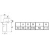SANEI Washing Machine Drain Trap for VU Pipe Nominal 50