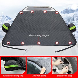 CHUSYYRAY Fit Jeep Car Windshield Cover For Ice and Snow with Side Mirror Cover Heavy