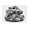 'Monster Truck' Temporary Tattoo - Water Resistant, Skin-Safe, Non-Toxic Transfer