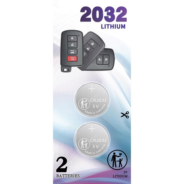IYUKETROR (2 Pack) CR2032 OEM Replacement for Toyota Key fob