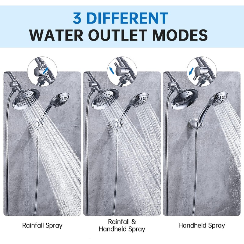 G-Promise Solid Metal Shower Arm Diverter for Hand Held Showerhead