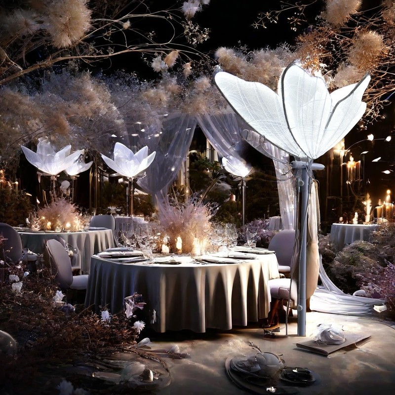 Wedding Butterfly Floor Lamp-Creative Butterfly Ceiling Lights Decoration, 23.6Inch Adjustable
