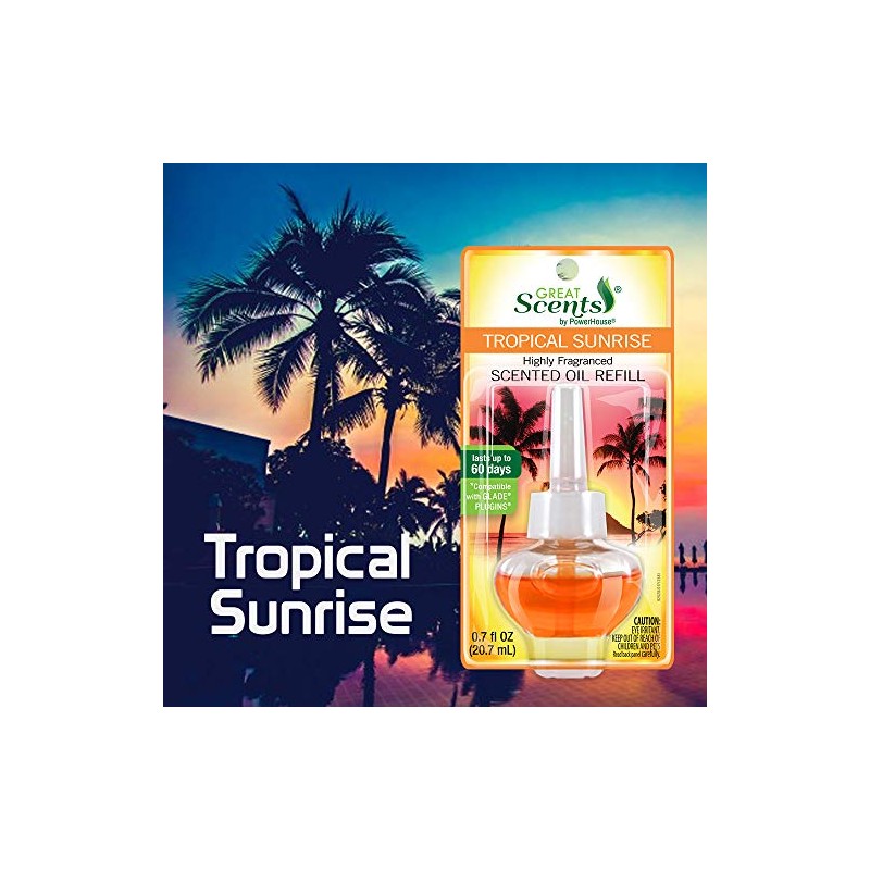 Air Freshener Scented Oil Refill, Tropical Breeze, 0.7-oz.