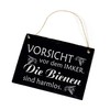 Weatherproof Slate Sign with Bees Motif "Vorsicht vor dem Imker"