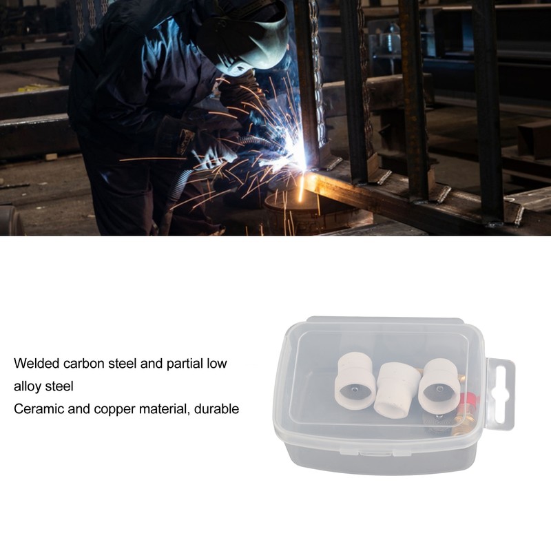 6PCS Torch Adapter Kit Ceramic Red Copper Welding Torch Mount
