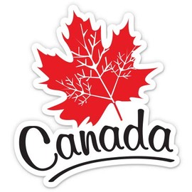 GT Graphics Canada Maple Leaf Travel Suitcase Sticker - 12" Vinyl Sticker Waterproof Decal