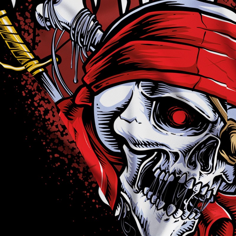 Pirate Flag 90 x 150 cm with Eyelets - Large