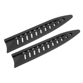 M METERXITY 2 Pack PP Knife Sheaths - Kitchen Knife Protectors Edge Guard Blade Protective Covers for 5" Utility Knife, Apply to Kitchen Camping Traveling (Black)