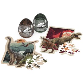 Spin Master Games, Jurassic World Puzzles, Mystery 2-Pack, 46 Pieces Each, Jigsaw Kids Puzzles, Indoor Activity, Dinosaur Eggs, for Ages 4 & Up