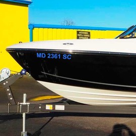 Boat Registration Numbers Custom Marine Vinyl Hull Sticker Decals 3" x 22" (Two Sets)