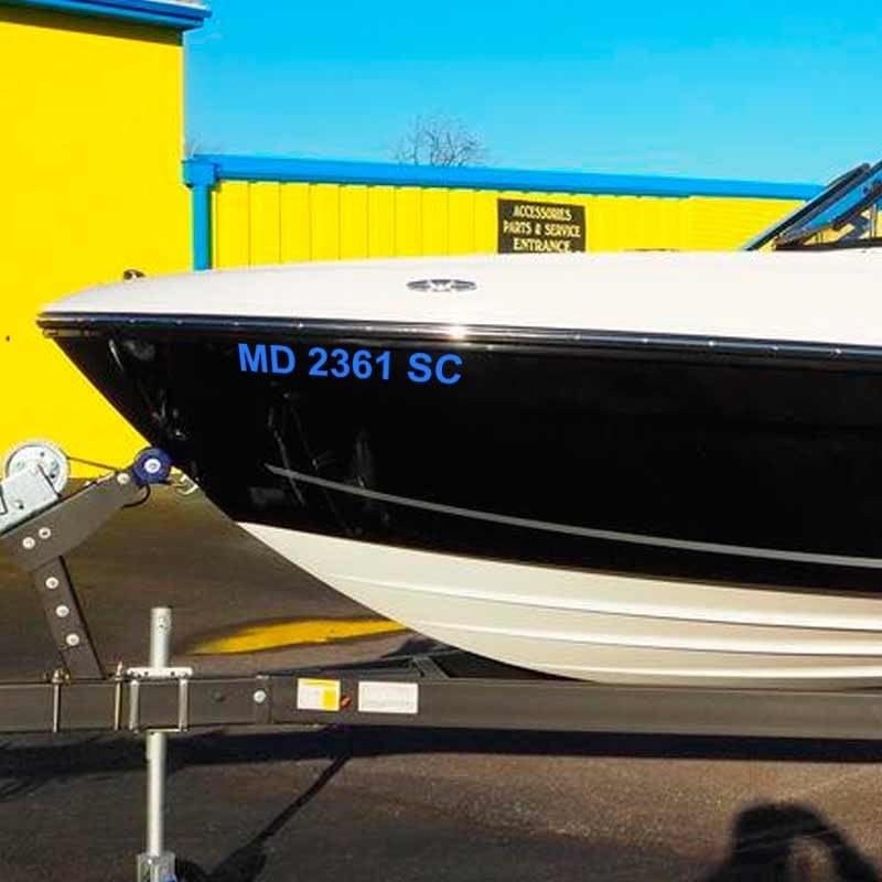 Boat Registration Numbers Custom Marine Vinyl Hull Sticker Decals 3"