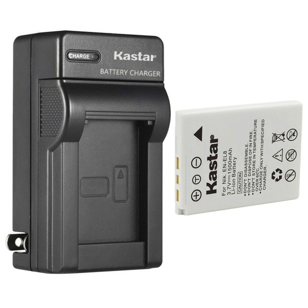Kastar 1-Pack Battery and AC Wall Charger Replacement for Nikon