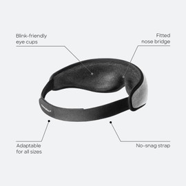 OSTRICH PILLOW Eye Mask | 3D Ergonomic mask | Adjusts to The Shape of Your face | Mask for Sleeping, Resting, Relaxing | Blocks Light for Total Darkness (Dark Night)