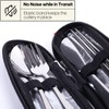 Travel Utensils with Case, Quatish Portable Silverware Set for Work,