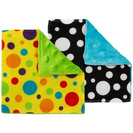 S&T INC. Crinkle Squares Baby Toys, 6 Inch x 6 Inch, Dots, 2 Pack